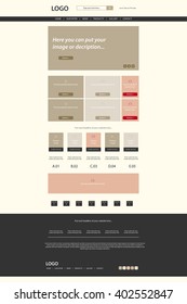 website layout for business or non-profit organization