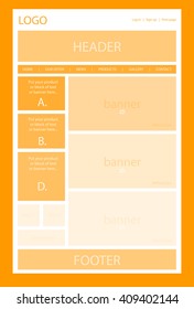 website layout for business or non-profit organization