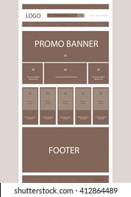 website layout for business or non-profit organization