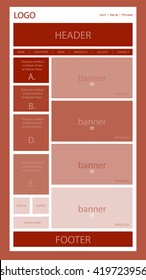 website layout for business or non-profit organization