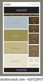 website layout for business or non-profit organization