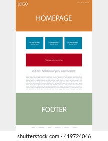 website layout for business or non-profit organization