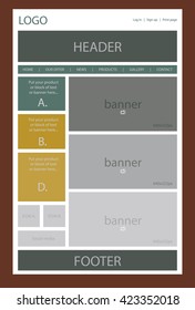 website layout for business or non-profit organization