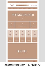 website layout for business or non-profit organization