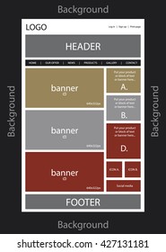 website layout for business or non-profit organization