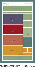 website layout for business or non-profit organization