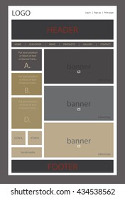 website layout for business or non-profit organization