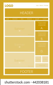 website layout for business or non-profit organization