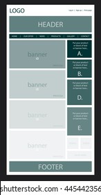 website layout for business or non-profit organization
