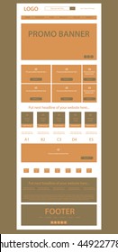 website layout for business or non-profit organization
