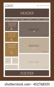 website layout for business or non-profit organization