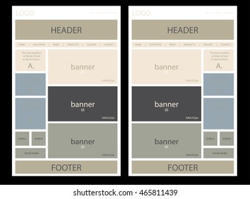 website layout for business or non-profit organization