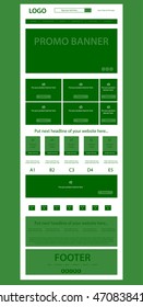 website layout for business or non-profit organization