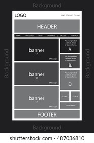 website layout for business or non-profit organization