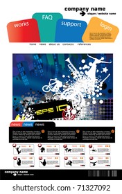 Website layout with event banner