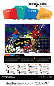 Website layout with event banner