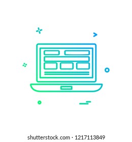 Website layout icon design vector