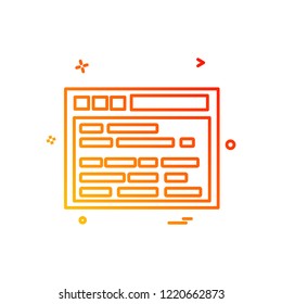 Website layout icon design vector