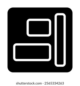 Website layout icon, wireframe concept for web design and digital marketing.
