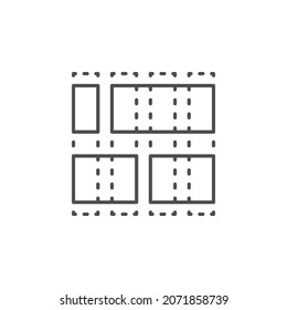 Umriss-Symbol der Website-Layout-Linie