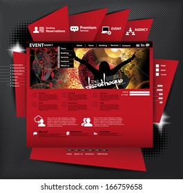 Website-Layout mit Musikthema 
