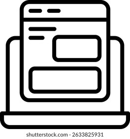 Website Layout Outline Style Icon