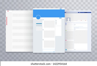 Website layout template in vector format