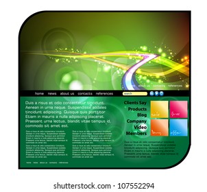 Website layout. Vector