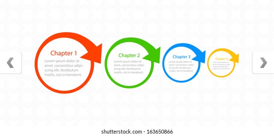 Website layout vector design icons with arrows