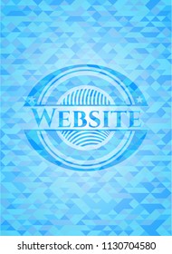 Website light blue mosaic emblem