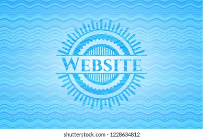 Website light blue water wave style emblem.