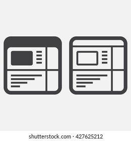 website line icon, browser outline and solid vector logo, linear pictogram isolated on white, pixel perfect illustration