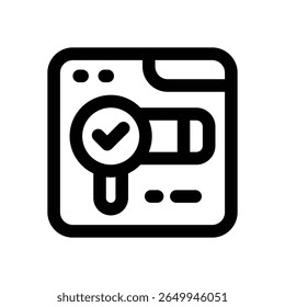 Icono de línea de Sitio web. Icono de Vector limpio y minimalista para Sitios web, App móviles, presentaciones y logotipos. Totalmente escalable y personalizable para cualquier proyecto.