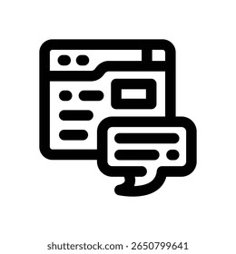 Icono de línea de Sitio web. Icono de Vector limpio y minimalista para Sitios web, App móviles, presentaciones y logotipos. Totalmente escalable y personalizable para cualquier proyecto.