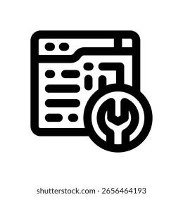 Icono de línea de Sitio web. Icono de Vector limpio y minimalista para Sitios web, App móviles, presentaciones y logotipos. Totalmente escalable y personalizable para cualquier proyecto.