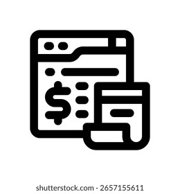 ícone de linha do site. Ícone de vetor limpo e minimalista para sites, aplicativos móveis, apresentações e logotipos. Totalmente dimensionável e personalizável para qualquer projeto.