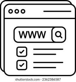 website line icon design style