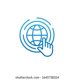 Website line icon vector design illustration. Website WWW icon. Website vector flat icon symbol for web, logo, graphic elements, app, UI. Website linear icon isolated on white background.