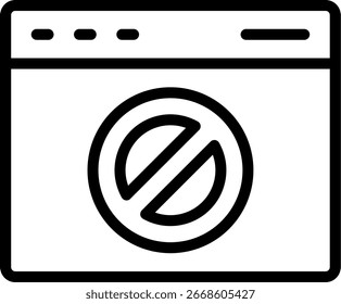 Línea de Sitio web Icon Diseño de Vector