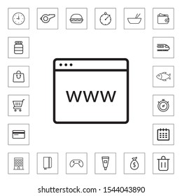 Website line icon for web and mobile