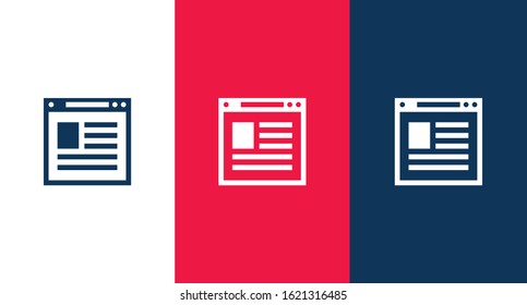 Website line icon for web and mobile
