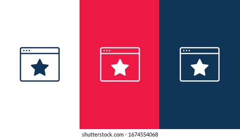 Website line icon for web and mobile