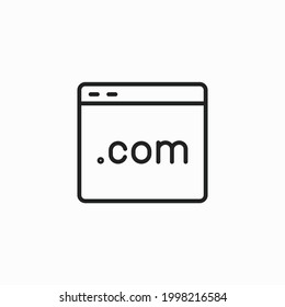 Website line icon for web and mobile. Landing Page Icon. Business and Finance. Isolated Illustration. browser icon or logo isolated sign symbol vector illustration
