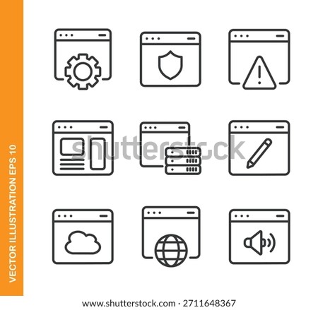 Website line icons- Mini collection series icon