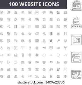 Website line icons, signs, vector set, outline illustration concept 