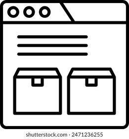 Website Line Vector Icon Design