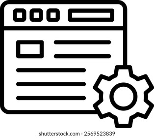 Website Line Vector Icon Design