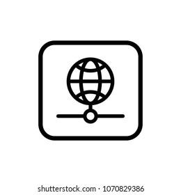 Website line vector icon. Marketing outline illustration.