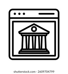 Website Line Vector Illustration On White Background.