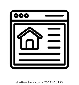 Website Line Vector Illustration On White Background.